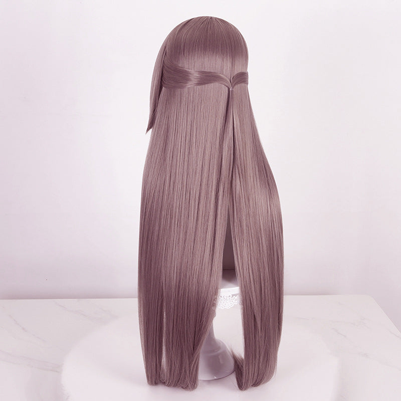 Railway Black Tower Simulation Scalp Gray Cos Wig