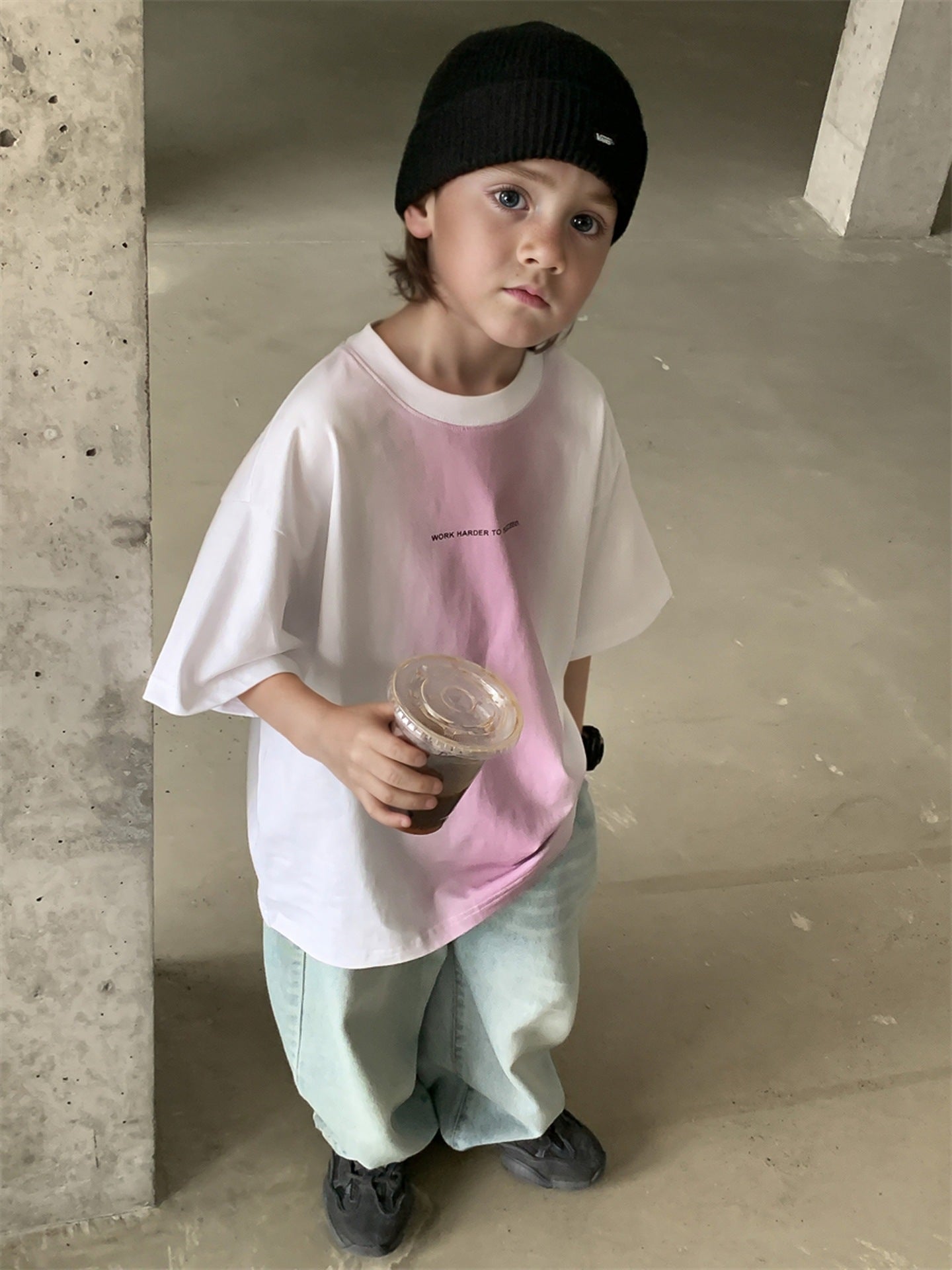 Children's Boys Older Crew Neck Short Sleeves Fashionable Half Sleeve Korean Children's T-shirt