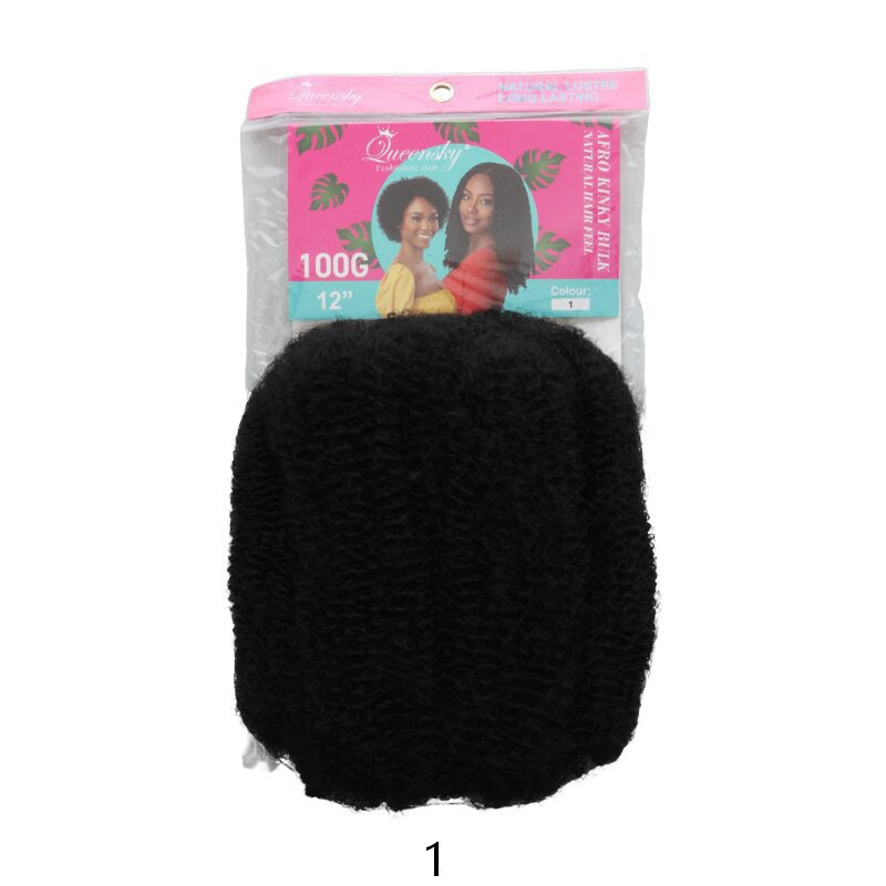 Inch African Caterpillar Dreadlocks Puffy Silk Wig Short Curly Hair