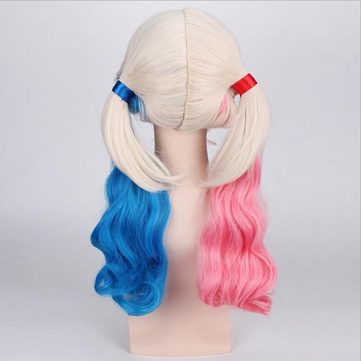 Movie Suicide Squad Ugly Harley Quinn Double Cos Wig