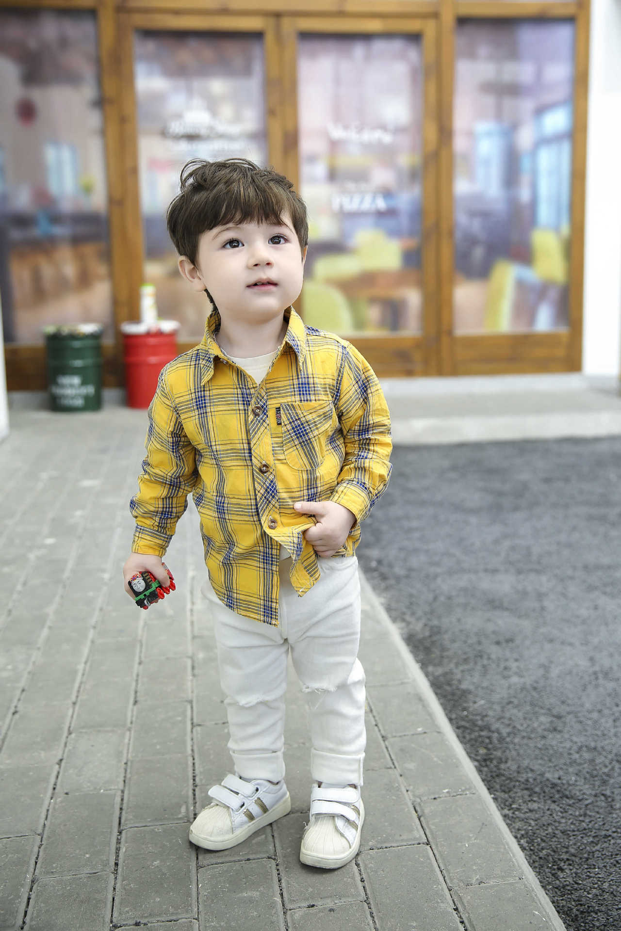 Children's Purified Cotton Long Sleeve Thin Clothing Bottoming Children's Shirt