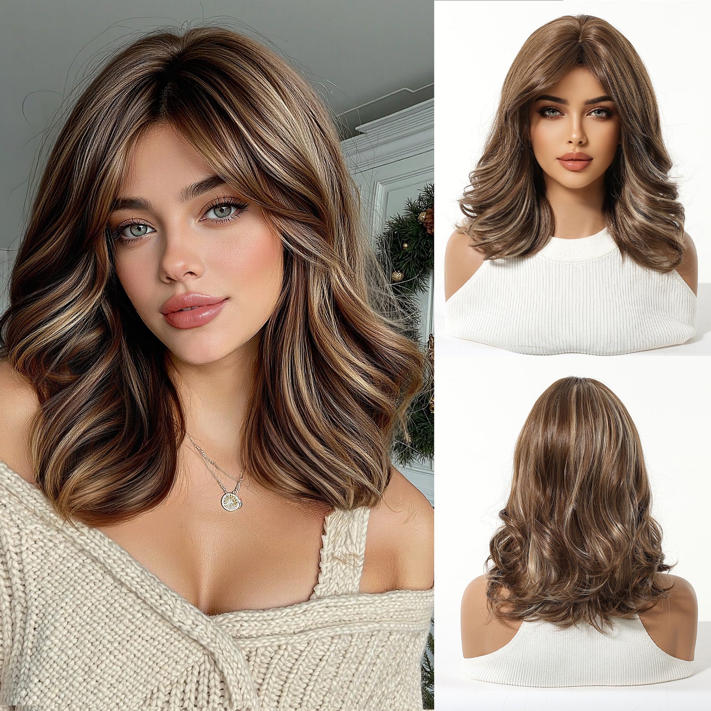 Women's Bangs Chemical Fiber Natural Black Brown Trojan Wig Short Curly Hair