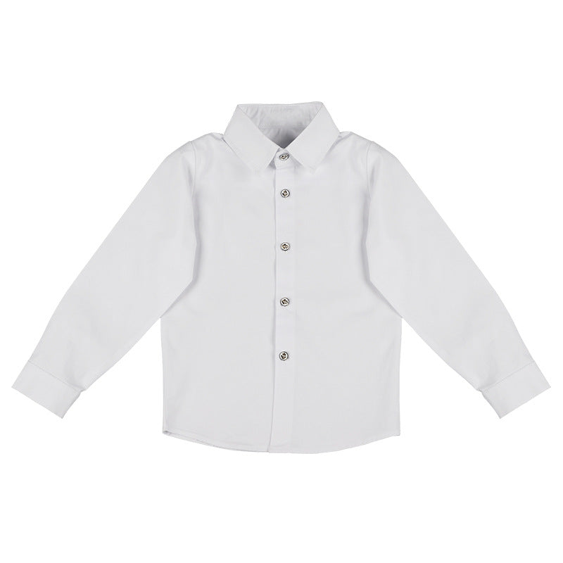 Children's Plus Size White Medium Large Fat Children's Shirt