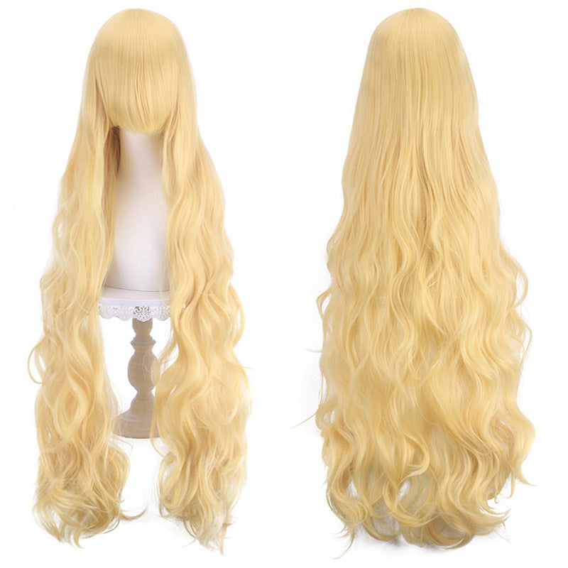 Anime Female Curly Hair Medium Fluffy Wig Long Curls
