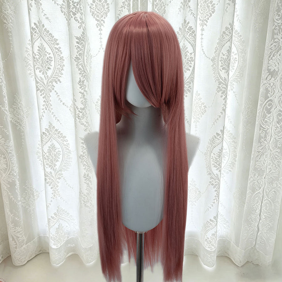 Universal Bangs Long Straight Fiber Rose Net Cos Wig