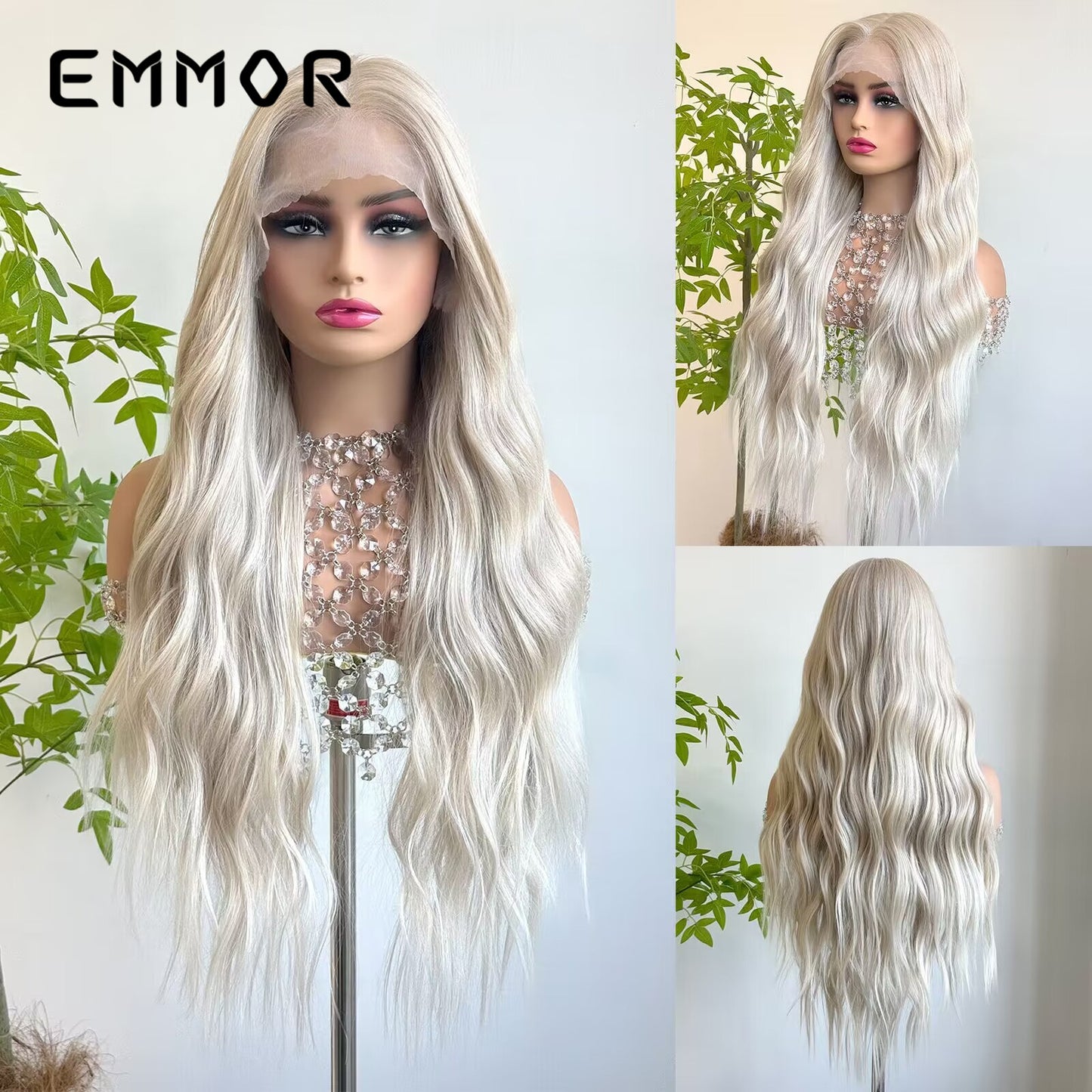 Large Area Lace Medium Wave Curly Wig Long Curls