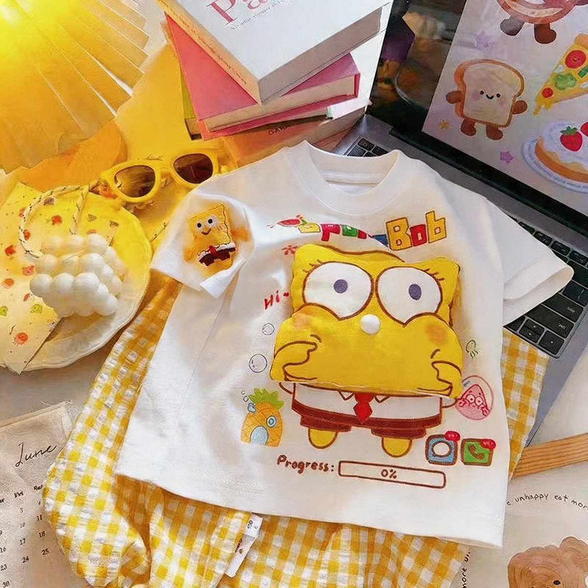 Doll Pure Cotton Suit Boys Summer Loose Children's T-shirt