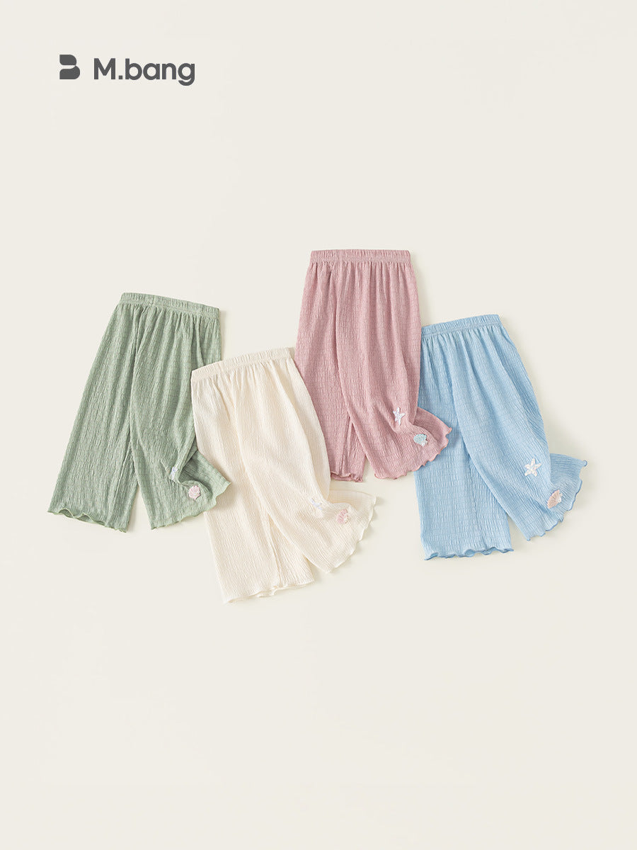 Children's Trousers Summer Thin Seaside Holiday Solid Color Children's Pants