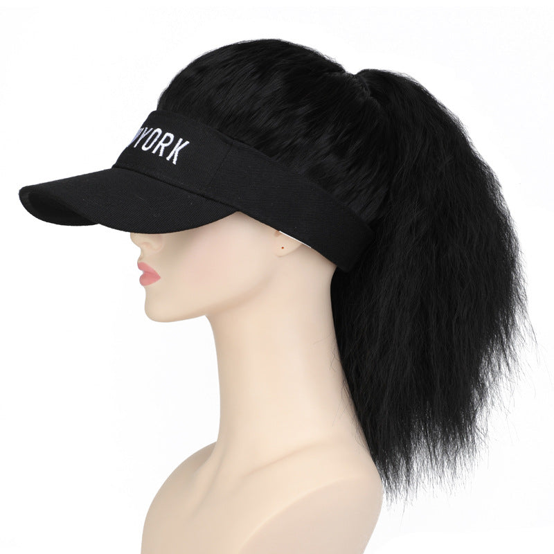Stigma Curly Hair Integrated Hat Fashion Realistic Natural High Wig Long Curls