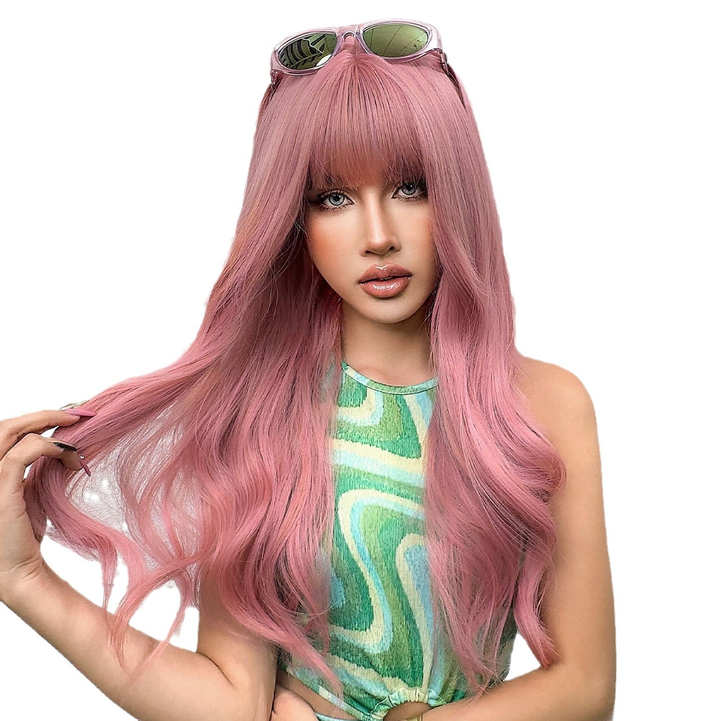 Christmas Halloween Festival Anime Style Air Bangs Big Wave Multiple Wig Long Curls