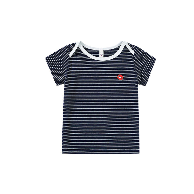Children's Striped Short-sleeved Summer Half Sleeve Top Children's T-shirt
