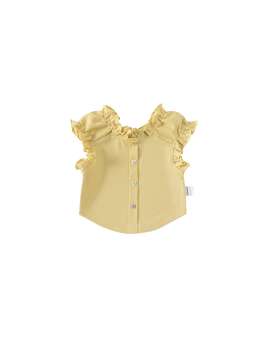 Children's Clothing Summer Clothes Sweet Ruffled Short-sleeved Children's T-shirt