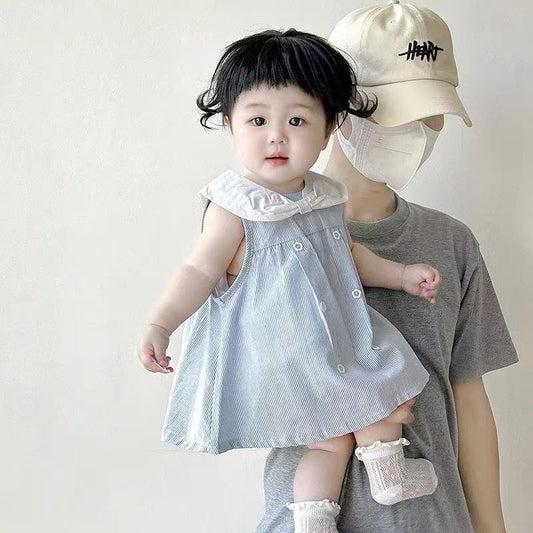 Thin Clothes For Babies Jumpsuit Bloomer With Skirt Princess Rompers Jumpsuit, Climbing Suit