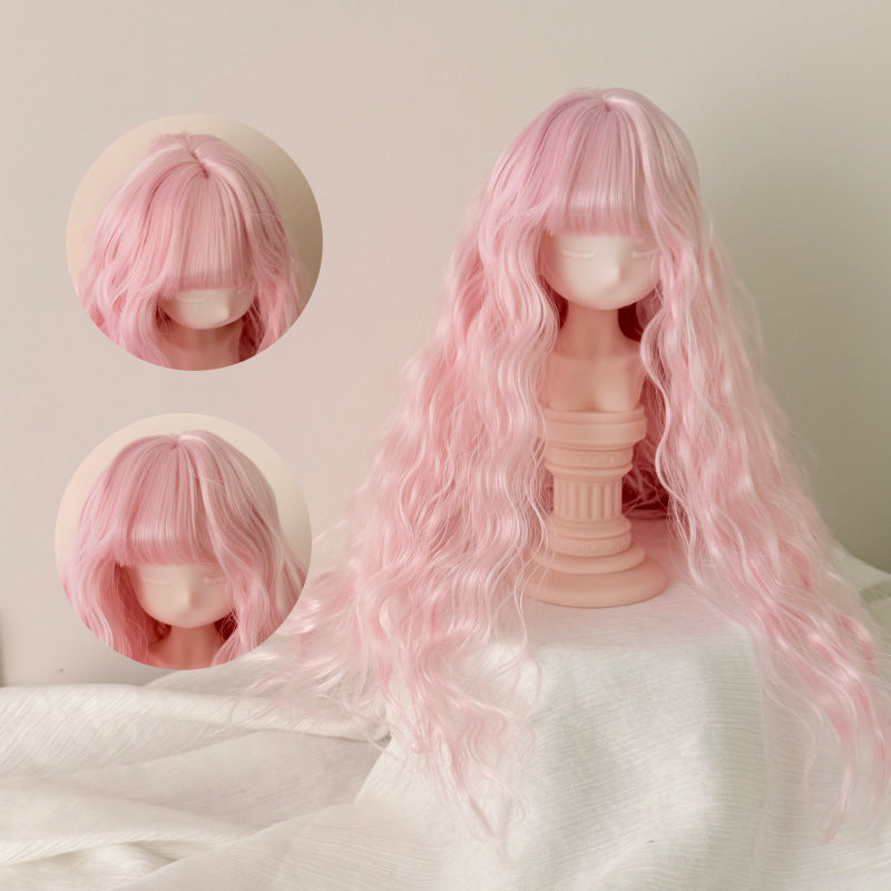 Silk Props With Bangs Small Curls Hair Cos Wig