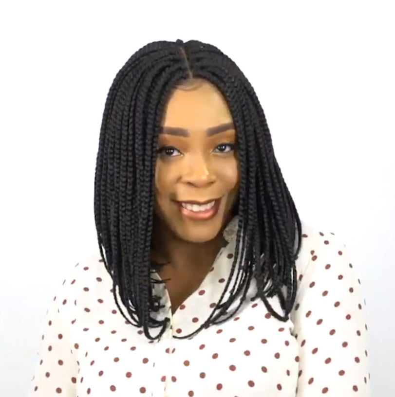 Women's African Braid With Synthetic Wigs Wig Short Curly Hair