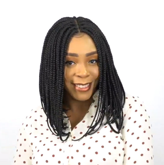 Women's African Braid With Synthetic Wigs Wig Short Curly Hair