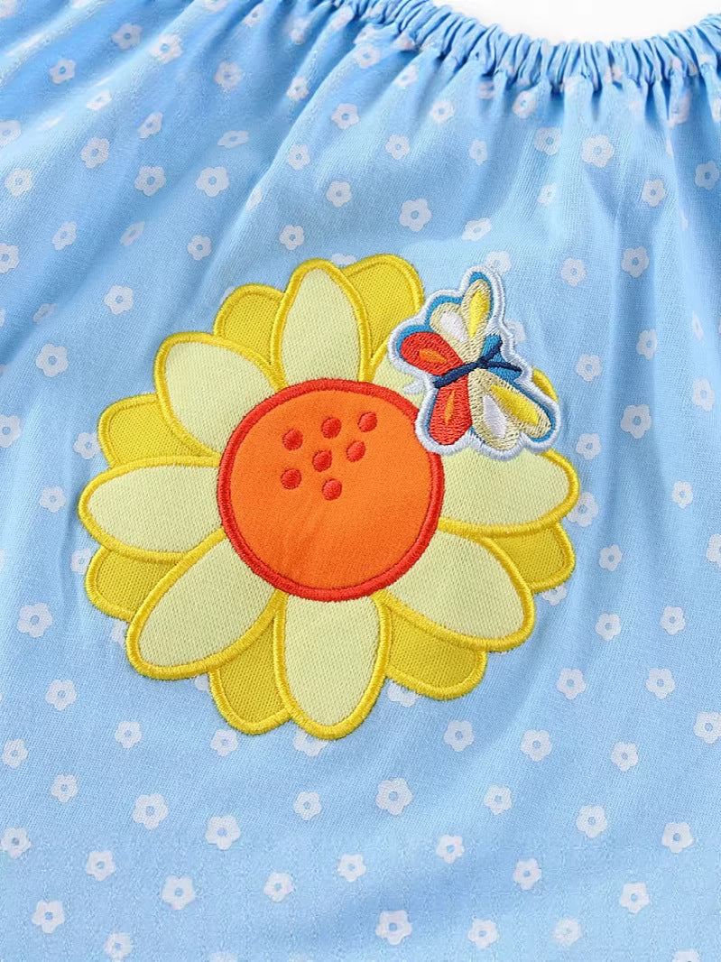 Children's Embroidered Knitted Short Sleeve Princess Clothing Children's Dress