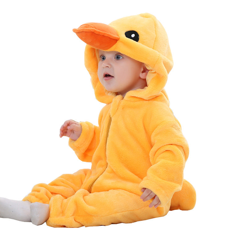 Flannel Jumpsuit Romper Cartoon Performance Clothes Jumpsuit, Climbing Suit