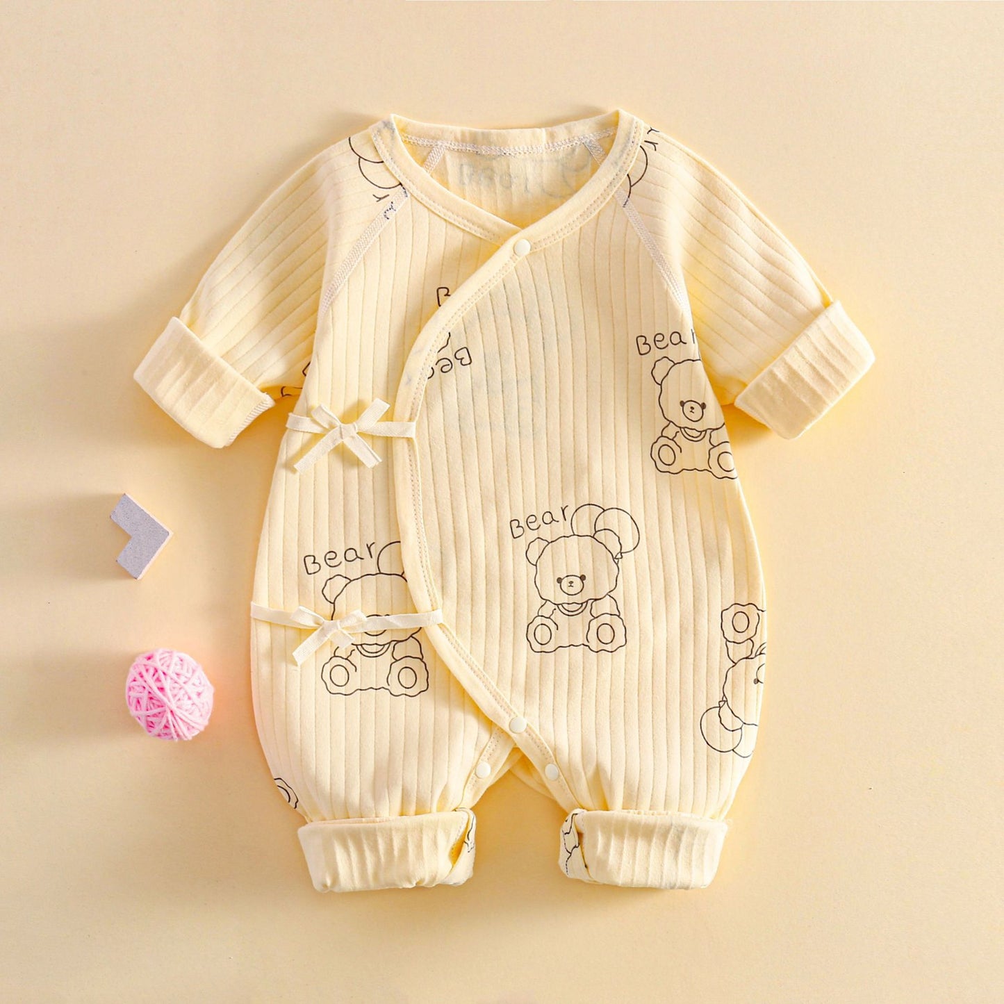 Rompers Born Boneless Cotton Closed Bellyband Crawling Jumpsuit, Climbing Suit