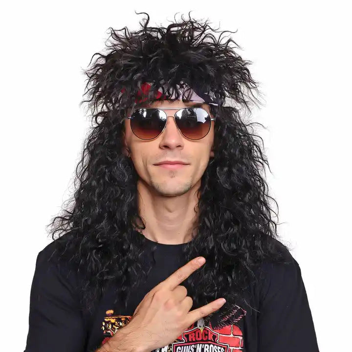 Hair Halloween Rock Music Party Headgear Men's Wig