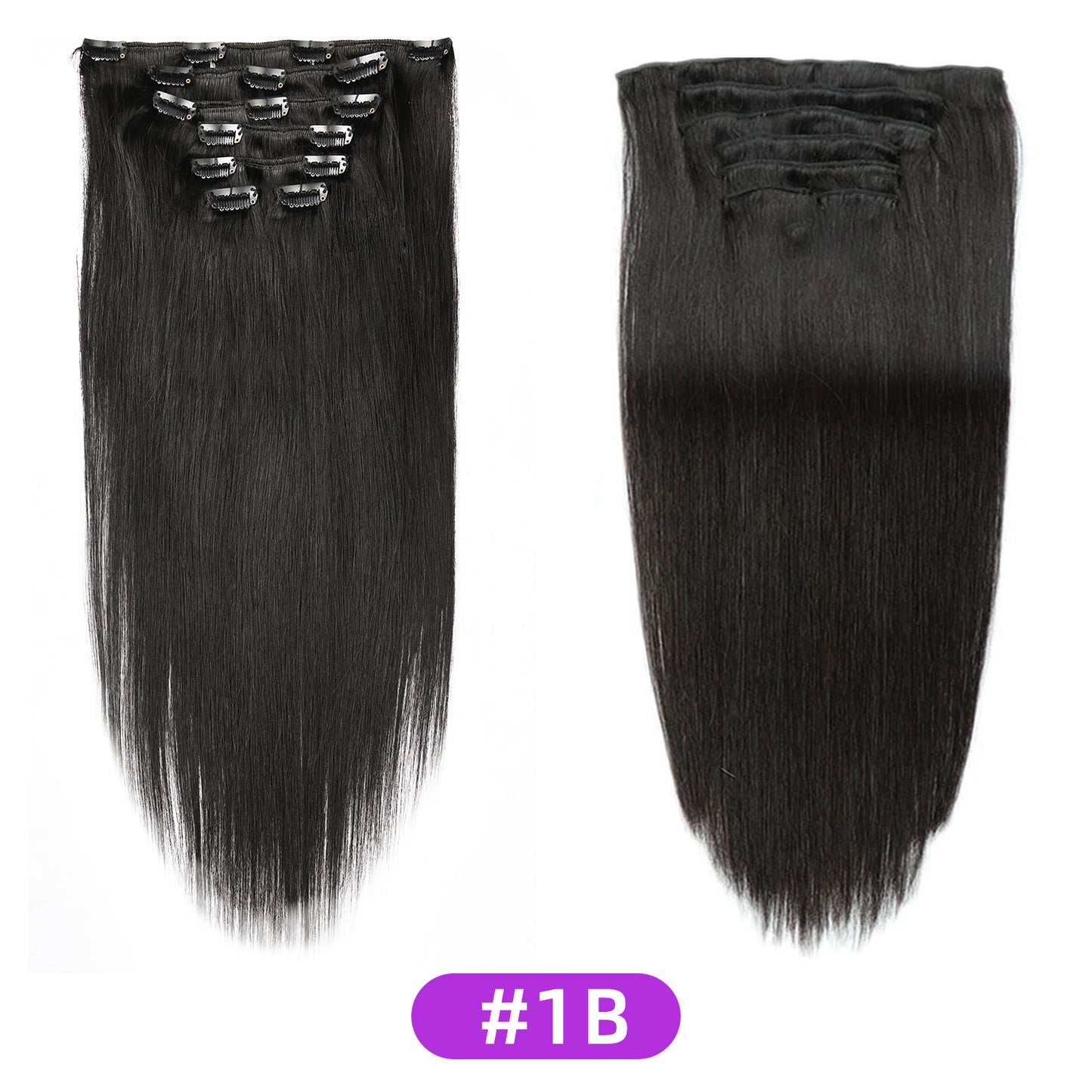 Hair Hairpiece Clip Female Long Straight Wig