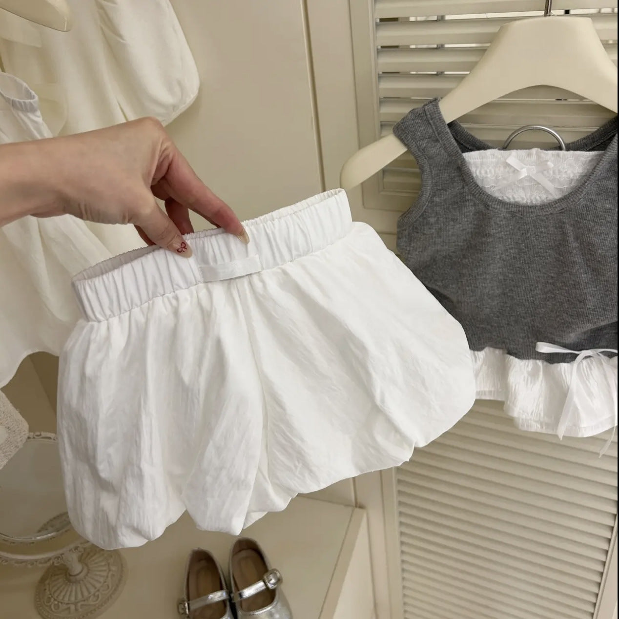 Summer Cute Princess Style Flower Brassiere Pants Children's Suit