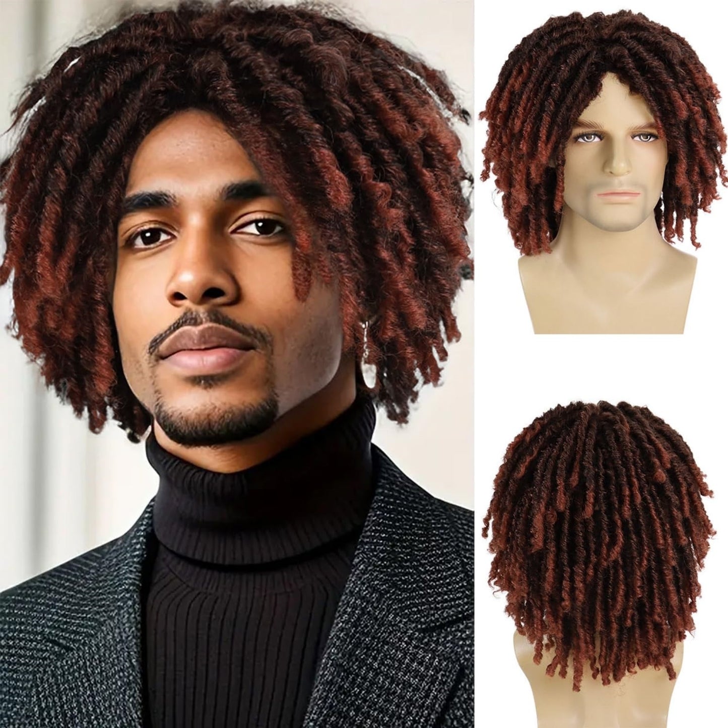 Men's African Dreadlocks Chemical Fiber Braids Men's Wig