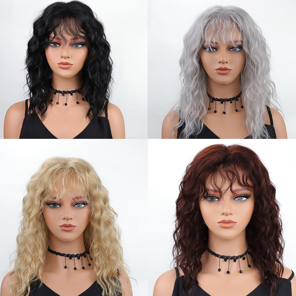 Female Fashion Fluffy Water Ripple Curly Hair Chemical Wig Long Curls