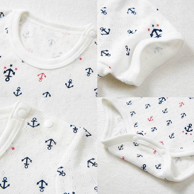 Children's Pieces 2 Packs Starting From Jumpsuit Short Sleeve Born Triangle Jumpsuit, Climbing Suit