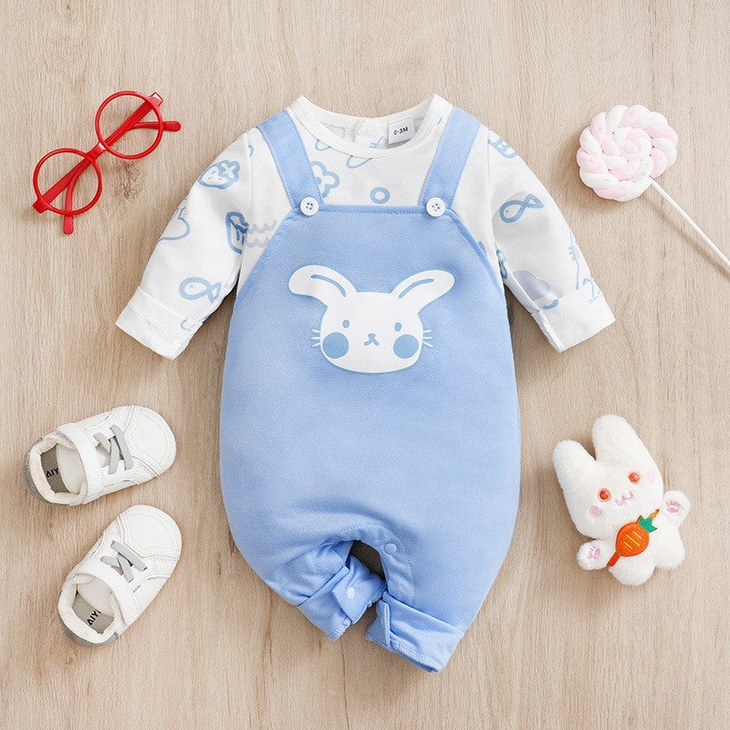 Long Sleeve Cartoon Class Born Rompers Autumn Jumpsuit, Climbing Suit