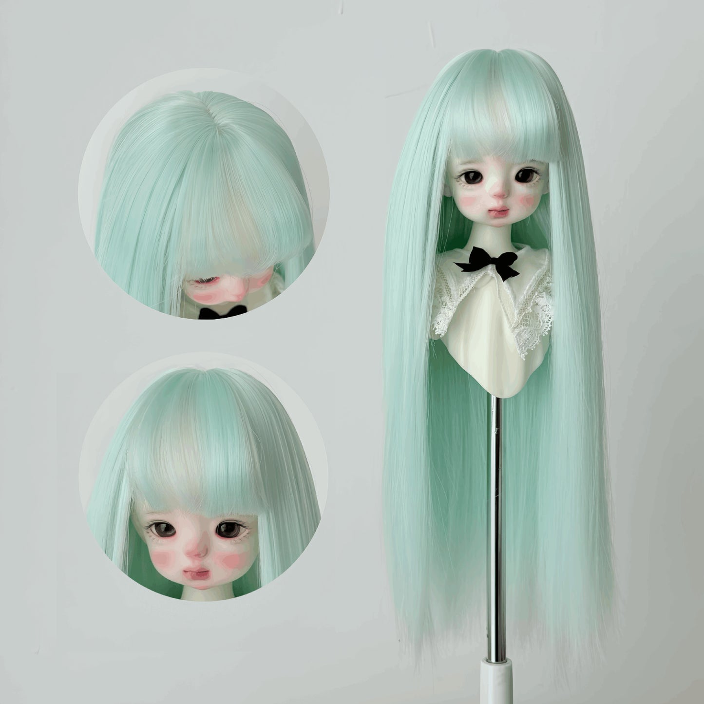 Silk Long Straight Hair Cover Bangs Rough Cos Wig
