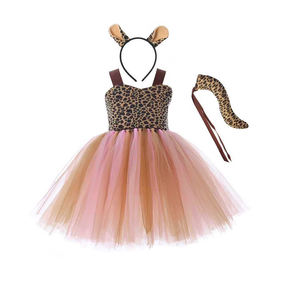Forest Tiger Elk Leopard Cow Performance Costumes Animal Party Children's Dress