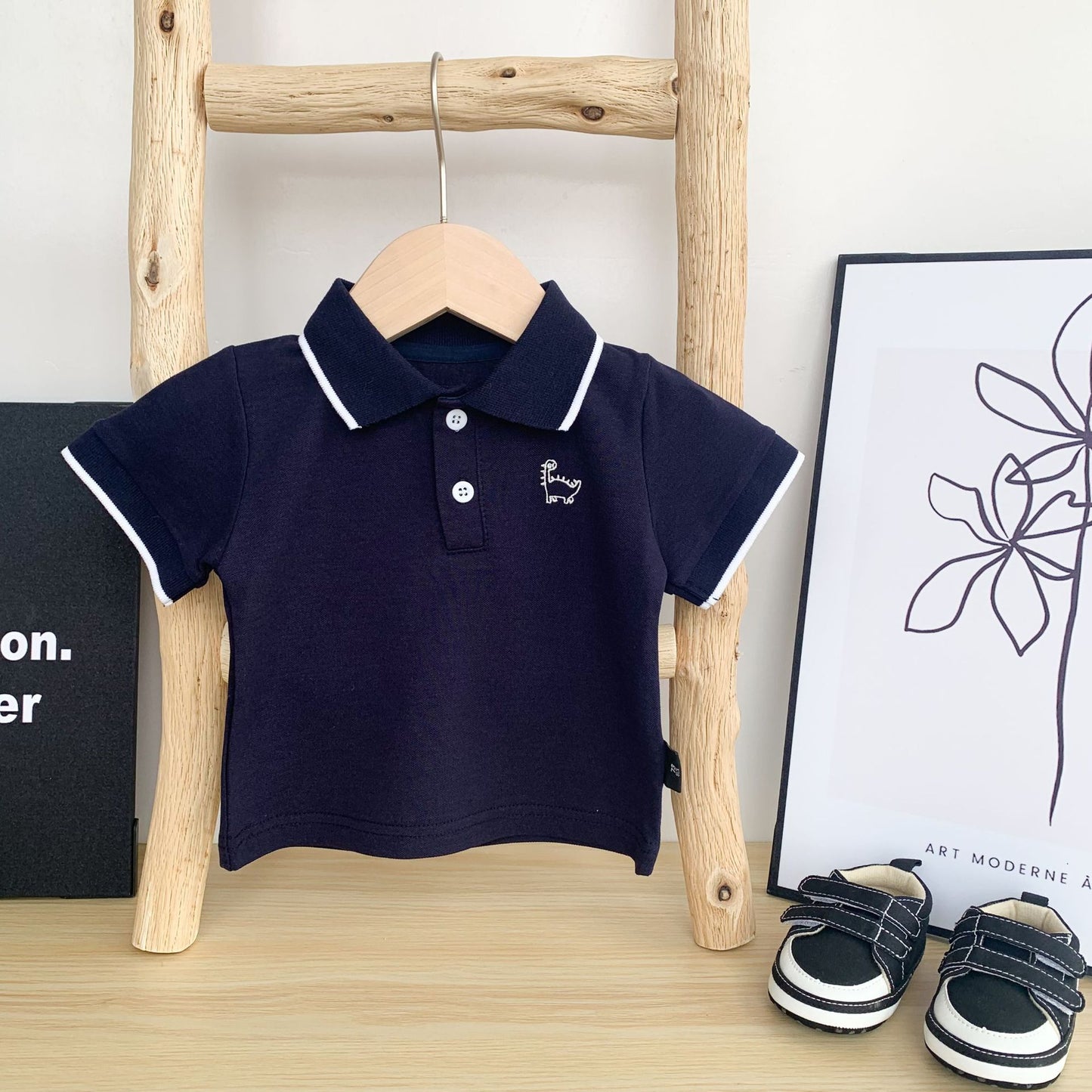 Children's Summer Infants Lapel Short-sleeved Handsome Casual Children's T-shirt