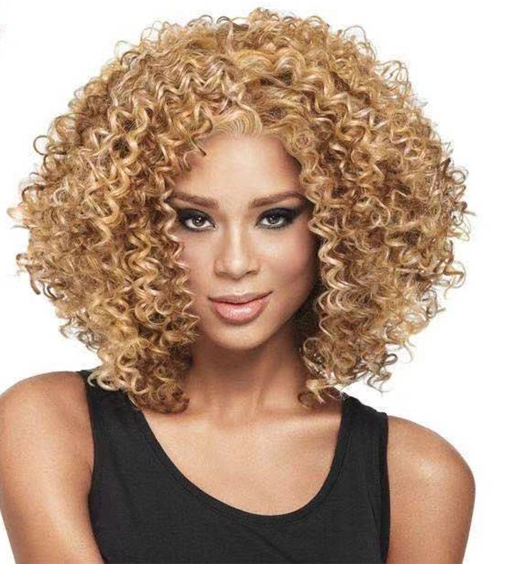 Women's Small Volume African Fluffy Explosion Chemical Fiber Wig Short Curly Hair