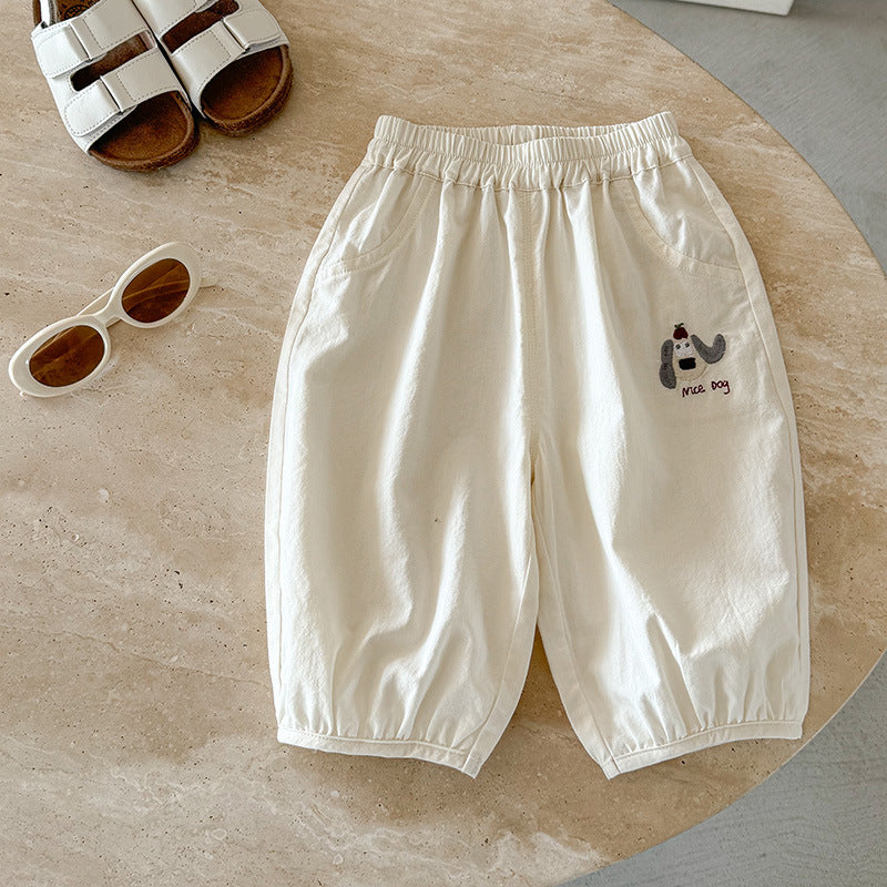 Children's Summer Cartoon Thin Cropped Casual Clothing Children's Pants