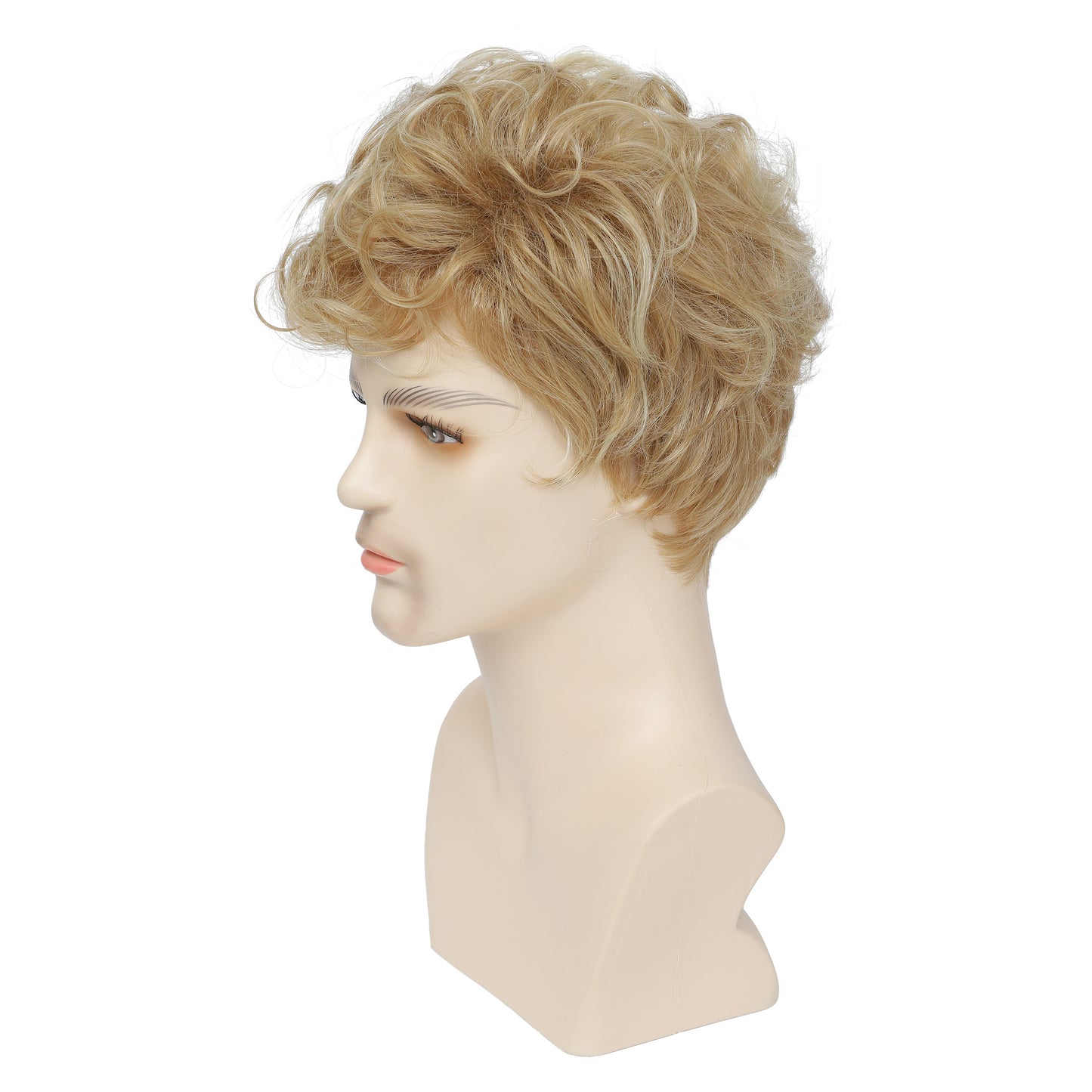 Men's Handsome Mechanism Rose Net Chemical Fiber Wig Short Straight Hair