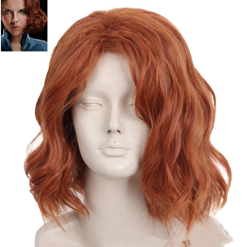 Black Widow Scarlett Head Cover Short Hair Cos Wig