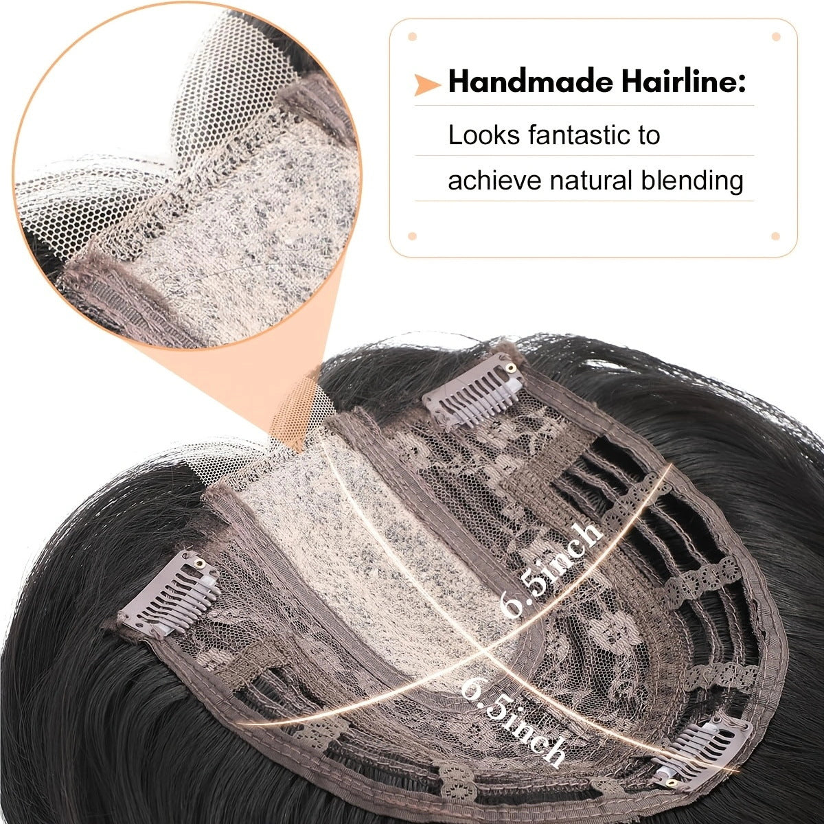 Women's Synthetic Clip-on Hair Piece For Thinning Wig
