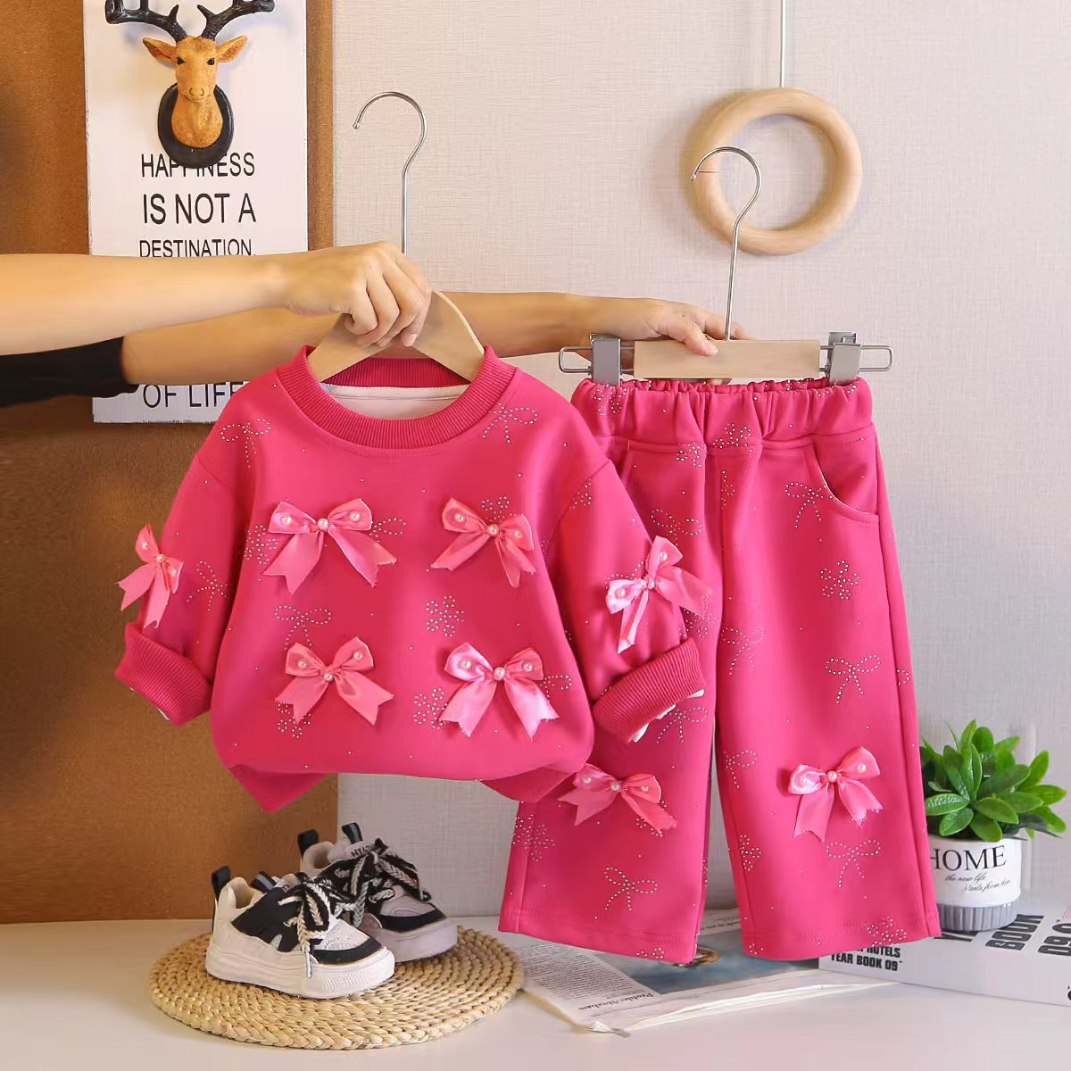 Spring Suits Western Style Fashionable Bow Children's Suit