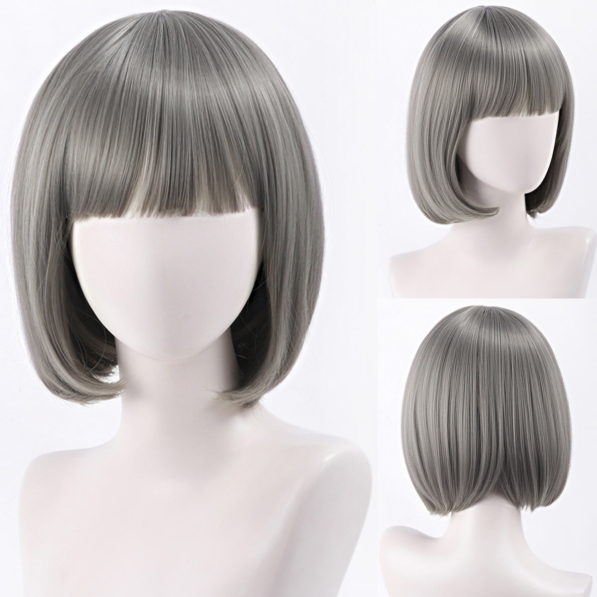 Green Gray Beige Black Red Pink Bangs Anime Nightclub Female Cos Wig
