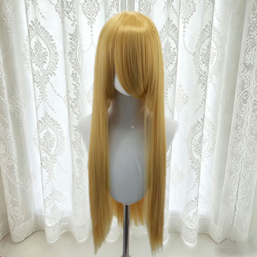 Universal Bangs Long Straight Fiber Rose Net Cos Wig