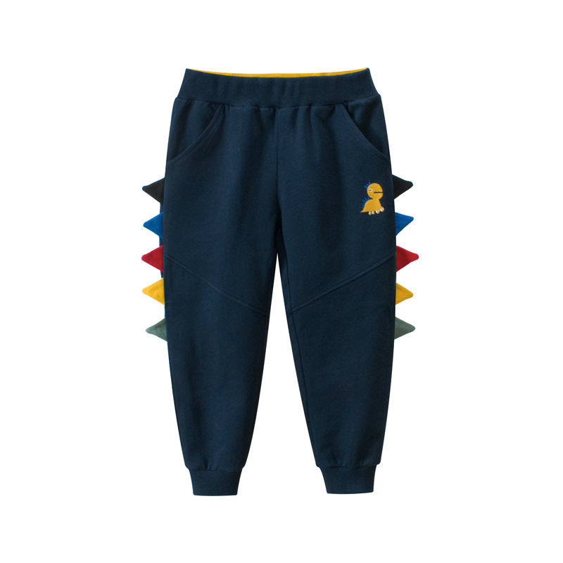 Children's Korean Style Autumn Dinosaur Cartoon Boy Sports Children's Pants