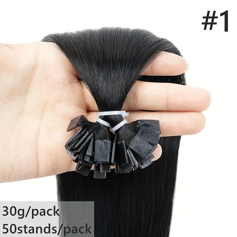 New Human Hair Foaming White Extension Long Straight Wig
