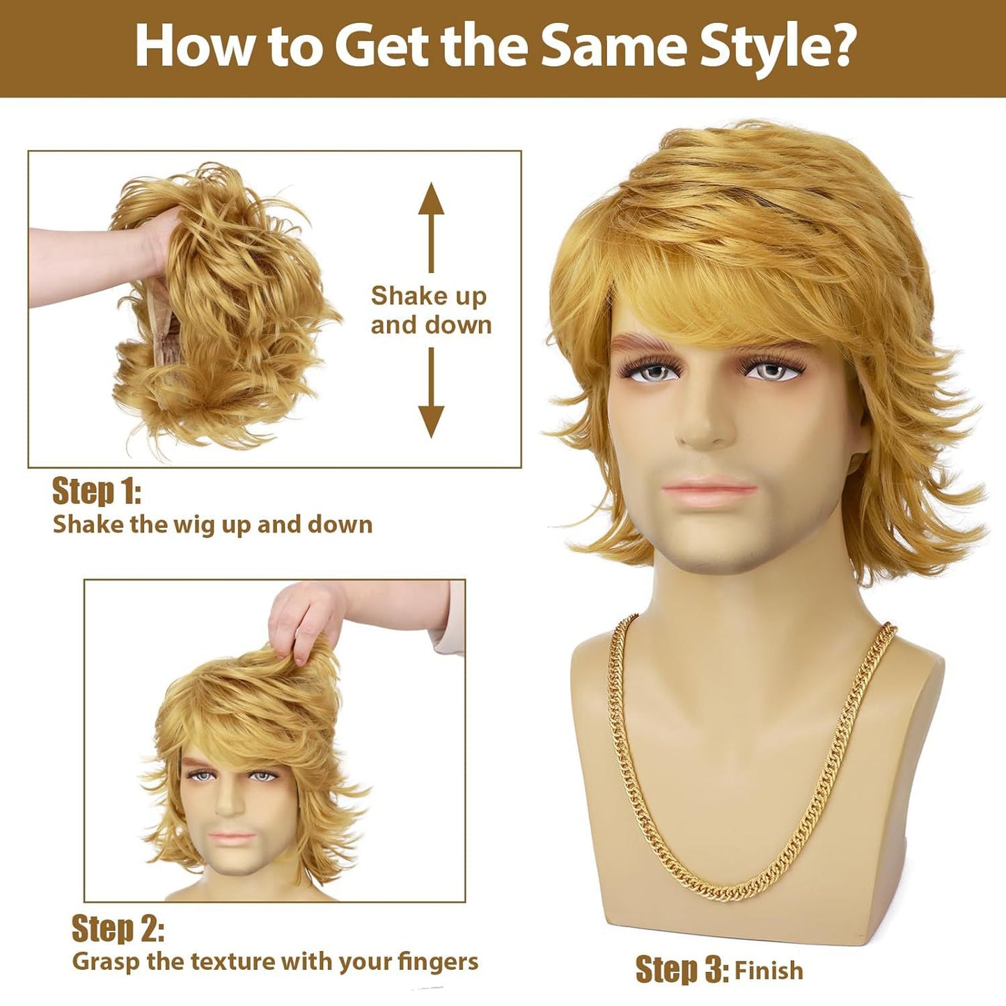 Men's Black Short Hair Fashion Style Sheath Men's Wig