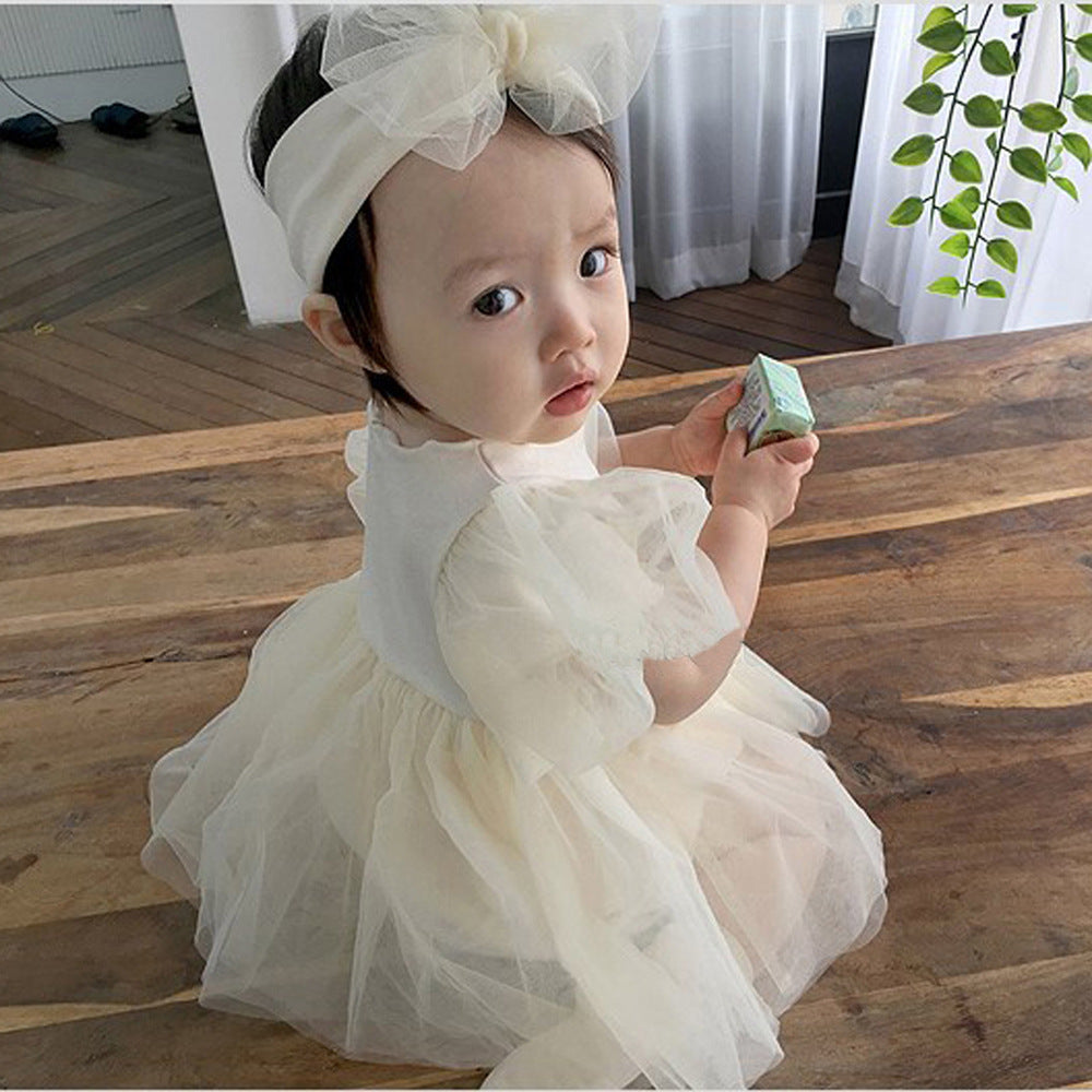 Puff Sleeve Tulle Tutu Skirt Free Jumpsuit, Climbing Suit