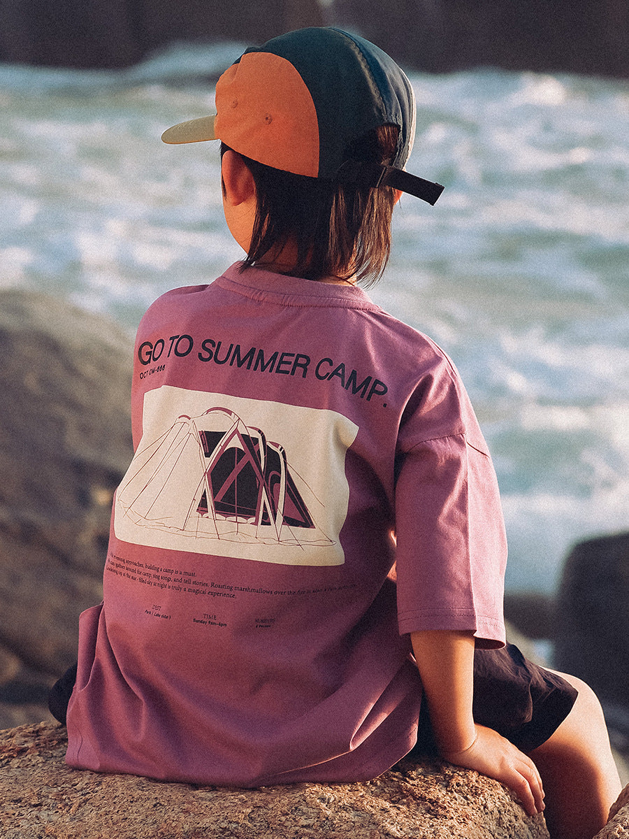 Children's Cotton Short-sleeved Summer Outdoor Sports Half Children's T-shirt