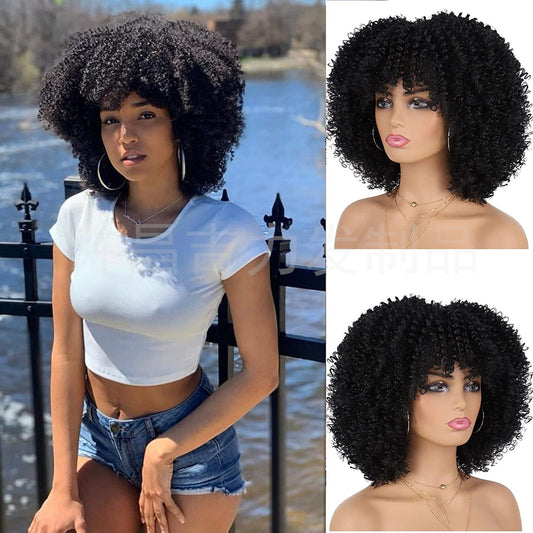 Afro African Small Volume Micro Retro Wig Short Curly Hair