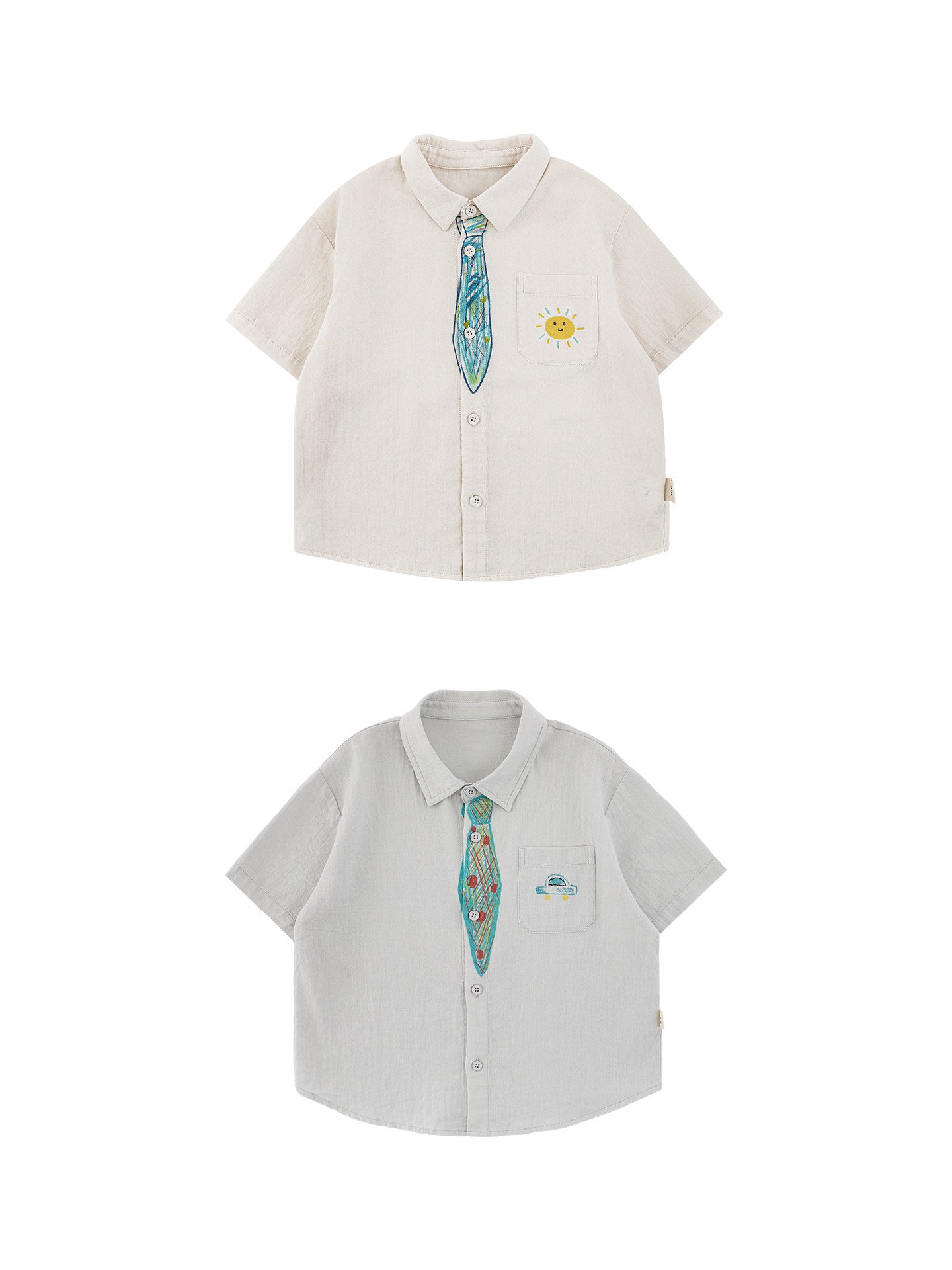 Boy Printed Short-sleeved Summer Yuan Air Children's Shirt