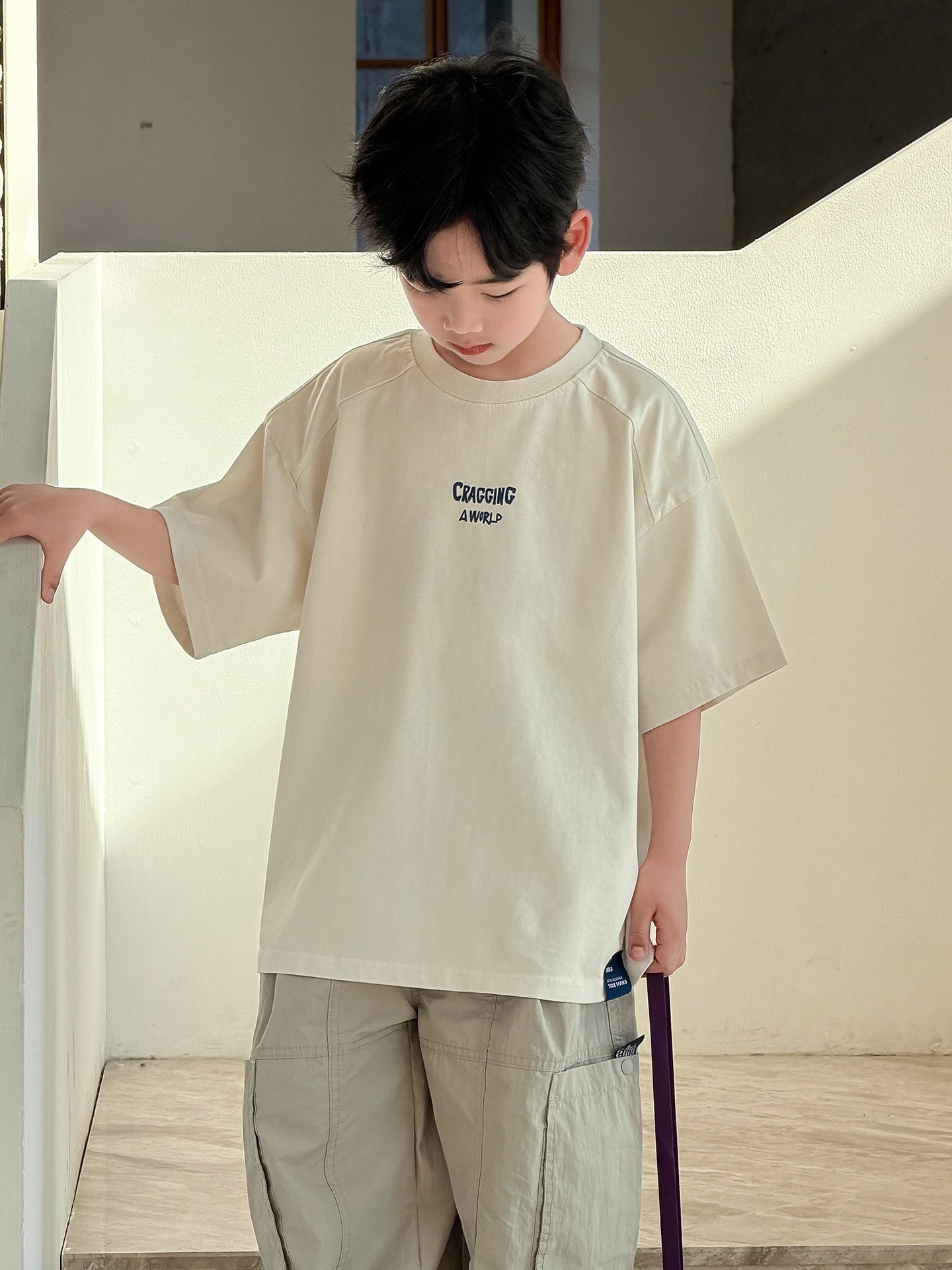 Children's Summer Top Western Style Medium Small Children's T-shirt