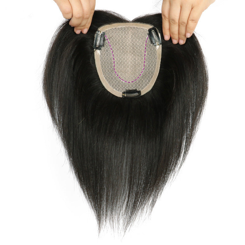 Women's Needle Hair Piece Set Lightweight Breathable Hand-woven Split Stitch Head Wig